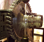 Classic uses wire EDM to cut a jet turbine for testing. No heat or stress is induced on the sample
